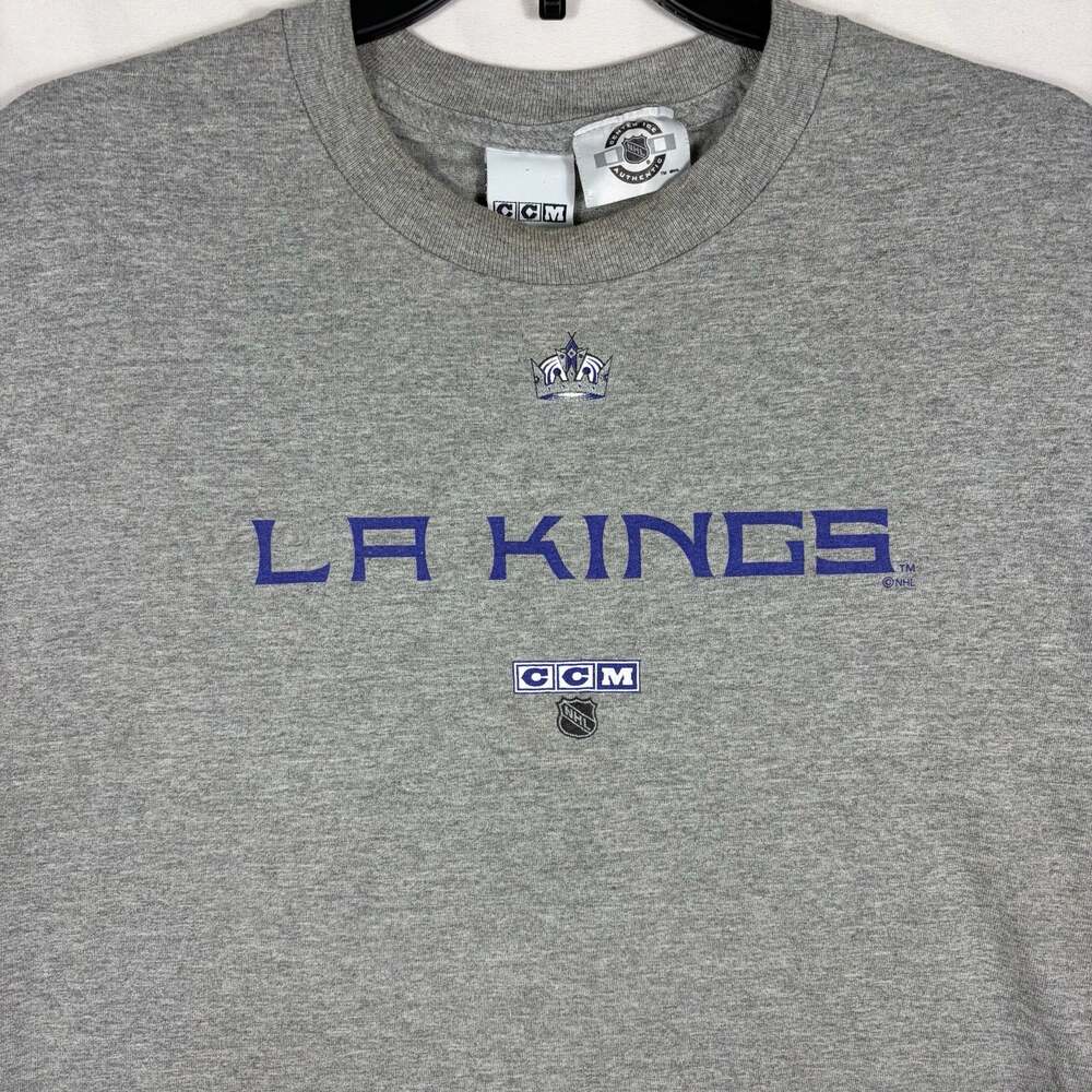 Vintage CCM NHL Los Angeles Kings LA gray t shirt